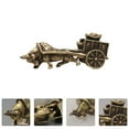 thumbnail image 3 of MLINS  Brass Bull Pulling Ingot Cart Furniture Decoration, 3 of 8