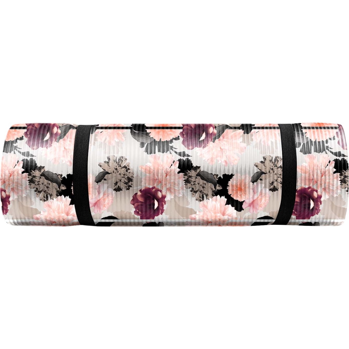 Jessica Simpson Extra Thick Fitness Yoga Mat with Carrying Strap, Floral 