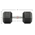 thumbnail image 3 of Philosophy Gym Rubber Coated Hex Dumbbell Hand Weights, 45 lb Pair, 3 of 6