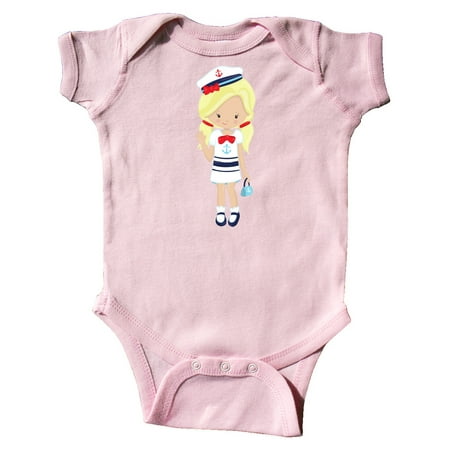 

Inktastic Cute Girl Boat Captain Skipper Blonde Hair Gift Baby Girl Bodysuit