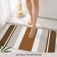 thumbnail image 6 of Modern Brown Doormat Outdoor Entrance 18"x30", Boho Contemporary Geometric Striped Absorb Moisture Dirt Door Mats, Non-Slip Rubber Backing Floor Mats Indoor, Low-Profile Front Door Rugs, 6 of 9