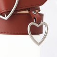 thumbnail image 2 of Women PU Leather Belts Heart Shape Casual Dress Waist Belt Heart Buckle for Heart 105cm, 2 of 7