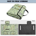 thumbnail image 5 of COEQINE Easy-Carry Golf Cart Seat Cover, Foldable Design with Handle for Storage, Universal Size Quilted Polyester, 4 Front Pockets, Machine Washable, Green Golf Pattern, 5 of 8