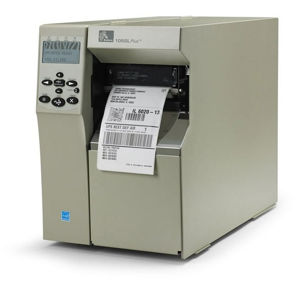Restored Zebra 105SL Plus 102-8K1-00200 Industrial Desktop Thermal Transfer Label Printer – 203 dpi – Monochrome (Refurbished)