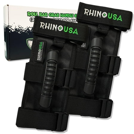 Rhino USA Heavy-Duty Roll Bar Grab Handles - Premium Nylon Off-Road Grab Handles for 2”-3” Cages