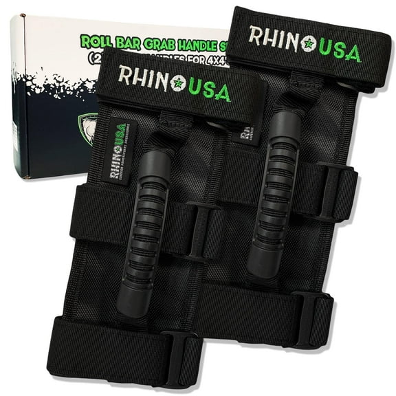 Rhino USA Heavy-Duty Roll Bar Grab Handles - Premium Nylon Off-Road Grab Handles for 2”-3” Cages