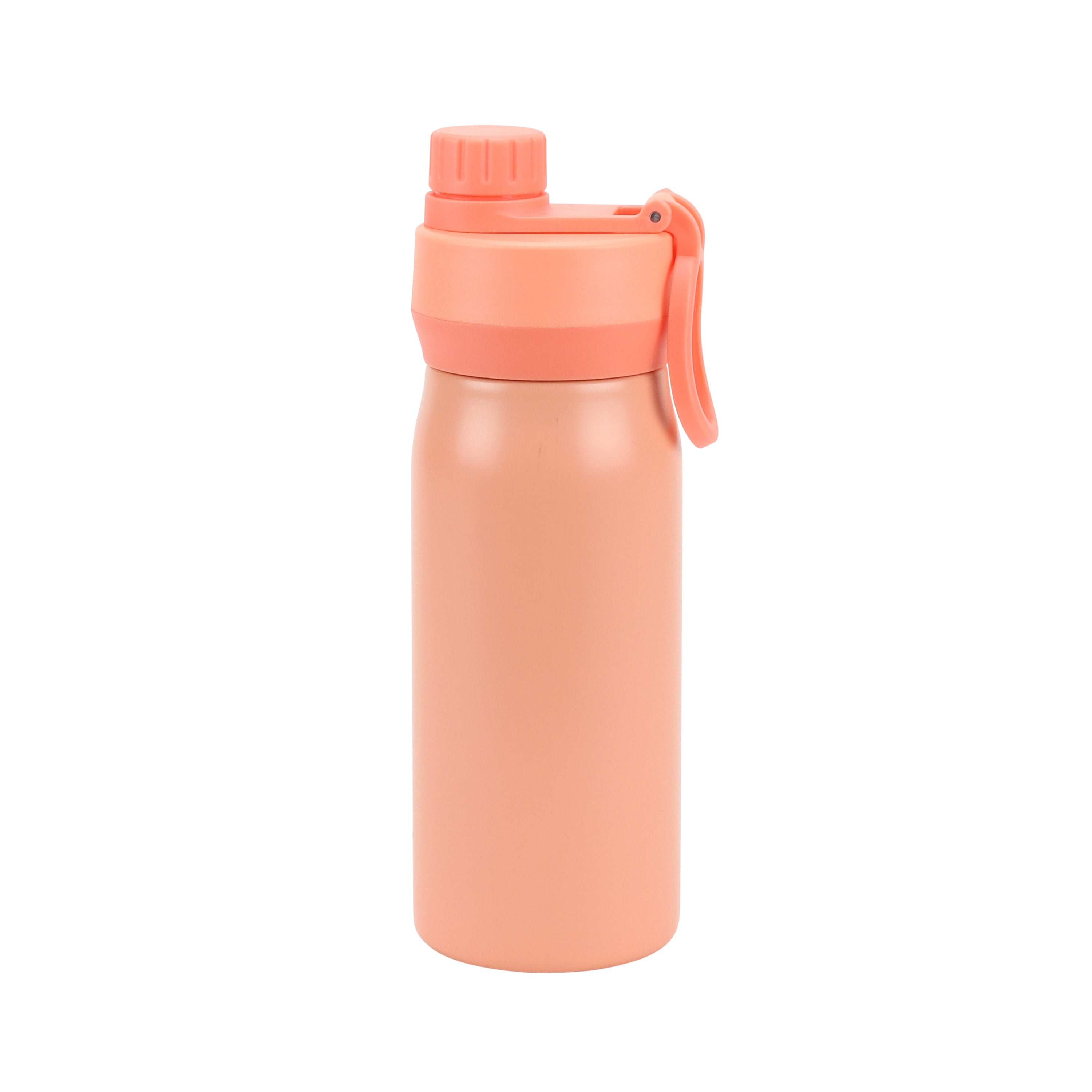 Built 16-Ounce Cascade Stainless Steel Water Bottle with Leakproof Chug Lid, 16 fl oz, Coral