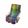 thumbnail image 4 of Vintage Rainbow Soft Flannel Fleece Throw Blanket, Retro Plaid Design Checkered Squares Rainbow Colored Geometric Pattern, Cozy Plush for Indoor and Outdoor Use, 60" x 80", Multicolor, by Ambesonne, 4 of 6