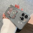 thumbnail image 1 of Funda de teléfono con incrustaciones de diamantes galvanizados en polvo Flash hello kitty para iphone Xr Xs 11 12 13 14 15 Pro Max 7 8 plus, 1 of 4