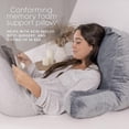 thumbnail image 4 of Milliard Reading Pillow with Shredded Memory Foam, Large Adult Backrest with Arms, Back Support for Sitting Up in Bed with Washable Cover (Sit up Pillow), 4 of 9