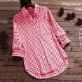 thumbnail image 2 of Flannel Shirts in Women Plus Size Button Down Retro Tops Long Sleeve Spring Fall Casual Loose Fit Womens Shirts, 2 of 6