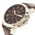 thumbnail image 2 of Fossil Men's Grant FS4813IE Silver Leather Japanese Quartz Fashion Watch, 2 of 4