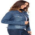 thumbnail image 2 of SKYLINEWEARS Women Denim Jacket Button UP Long Sleeve Ladies Stretch Trucker Jean Jackets, 2 of 5