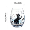 thumbnail image 4 of Halloween Glass Cups, Wine Glasses, Glassware Drinking Glasses, Stemless Drinking Glass with Cute Designs, Clear Cups for Cocktails, Juices & Iced Coffee (B), 4 of 7