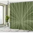 thumbnail image 4 of Ambesonne Abstract Art Shower Curtain, Concentric Stripes Art, 69"Wx70"L, Olive Green, 4 of 4