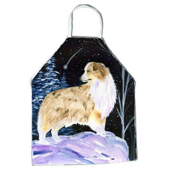 Starry Night Australian Shepherd Apron - 27 x 31 in.