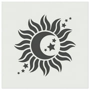 Sniggle Sloth Celestial Sun Moon and Stars Art Stencil