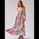 thumbnail image 5 of Vestido Maxi Floral para Mujer, Sin Mangas, Espalda Descubierta, Corte A, , Fluido, con Espalda Hueca y Tirantes Finos Rosa L, 5 of 8