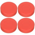 thumbnail image 1 of Ice Hockey Pucks 4Pcs Red PVC Anti Slip Texture Suitable for Beginners 7x2.8in, 1 of 8