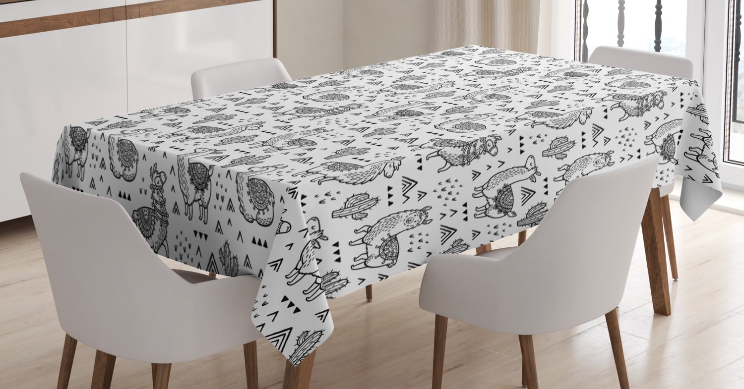 llama tablecloth