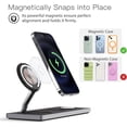 thumbnail image 2 of 3 in 1 Charging Station for Apple Devices, Faster Mag-Safe Charger Stand, Magnetic Wireless Charger Station for iPhone 15/14/13/12 Series, Apple Watch Series,  Pro(Black), 2 of 6