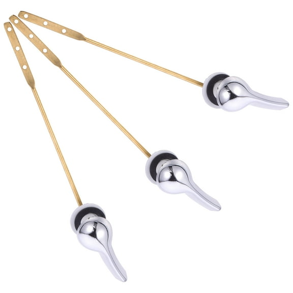 COOPHYA Toilet Flush Handle Copper for Hotel Use 3Pcs