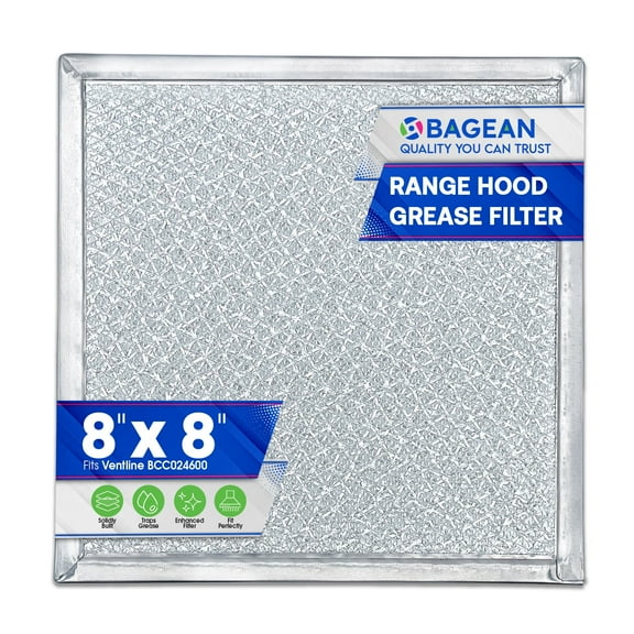 Stove Hood Vent Filter 8x8" Range Hood Filter Replacement for BCC024600 Ventline Range Hood Vent Filter for Exhaust Fan - Aluminum Mesh Grease Filter for Range Hood-Filters Kitchen Oven Air (1-Pack)