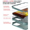 thumbnail image 7 of Diverbox for iPhone 13 Pro Max Case [Shockproof] [Dropproof] [Tempered Glass Screen Protector + Camera Lens Protector],Heavy Duty Protection Phone Case Cover for Apple iPhone 13 Pro Max (Pine Green), 7 of 7