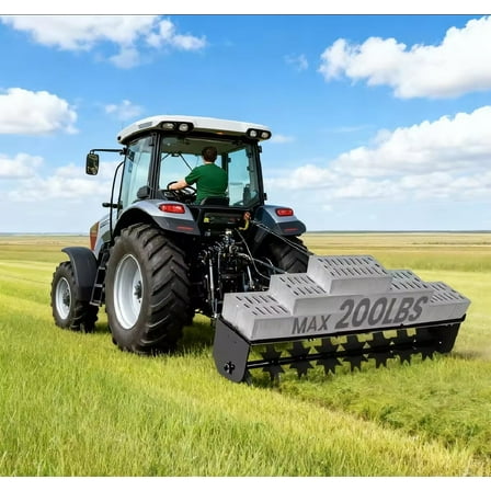 200LBS Heavy Duty Tow Behind Lawn Aerator Set ,Plug Aerator with Spike Aerator (Star-Shaped Steel Tines), Pull Behind Aeration Tool for Household, Farmyard, Yard & Garden Use