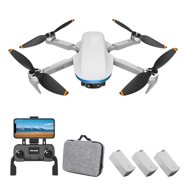 Dispositivo inteligente remoto Dron GPS con cámara 4K Cámara dual 5GWifi FPV Quadcopter Motor sin escobillas con bolsa de almacenamiento Retorno de una tecla 1500 metros Distancia de transmisión de im Eccomum Dispositivo inteligente remoto