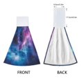 thumbnail image 3 of Yayeee Kitchen Hanging Hand Towels Set of 2 with Loop Bathroom Absorbent Tie Towel, Galaxy Pattern, 3 of 7