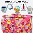 thumbnail image 4 of J World Womens Thomas 16" Messenger Bag with Laptop Sleeve for School and Travel, Poppy Pansy, 4 of 9