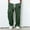 Dark Green, variant on Men's Waffle Knit Straight Leg Pants, Relaxed Fit Drawstring Casual Trousers, Breathable Soft Everyday Pants, Solid Color Loungewear, 10 Colors, Sizes S-XXXXL