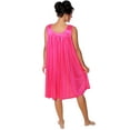 thumbnail image 4 of Women's Silky Feeling Sleeveless Sexy Nightgown with Sequins and Ribbon Roses Design, Bright Pink XL, 4 of 5