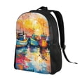 thumbnail image 2 of Fotbe Colorful Fishing Boats Mochila de Viaje para Laptop, Mochila Ejecutiva Delgada y Resistente 15.6", 2 of 8