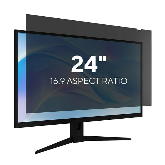 Staples Privacy Filter for 24" Widescreen Monitors Black 2767339