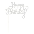 thumbnail image 4 of Wosthever Feliz cumpleaños letras brillo papel pastel Topper Cupcake postre bandera fiesta celebración Decoración Plata 10piezas Wosthever CBP142364, 4 of 6