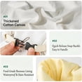 thumbnail image 6 of 2-PCS Beeswax Bread Bag with Zipper Seal – Reusable Bread Storage Bags, Eco-Friendly Natural Beeswax Lining, to Keep Homemade Bread Fresh for Sourdough & Artisan Loaves (White), 6 of 7