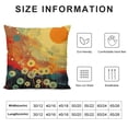 thumbnail image 6 of Acheng Dandelion Zippered Throw Pillow Covers Sunrise Landscape Abstract Mountain Line Aesthetic Bohemian Yellow Red Black Decor Cozys Soft Bedroom Indoor Room Office Square Pillow Covers,2 Pcs White, 6 of 6