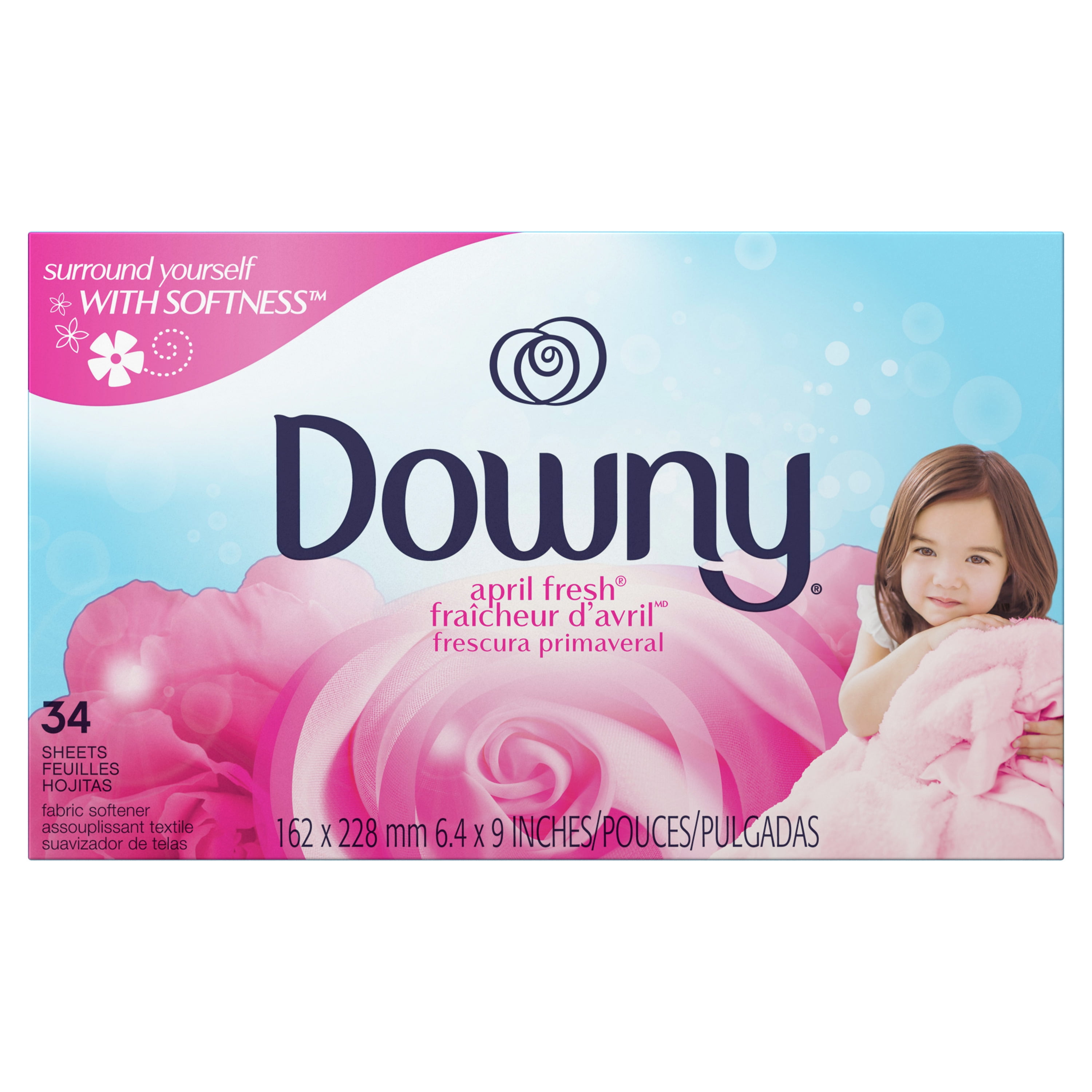 Downy April Fresh Fabric Softener Dryer Sheets, 34 Count