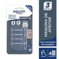 thumbnail image 1 of Máquina de afeitar Equate con 4 cartuchos recargables, 1 of 4