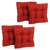 Blazing Needles 19-inch Squared Spun Polyester Tufted Dining Chair Cushion (Set of Four)