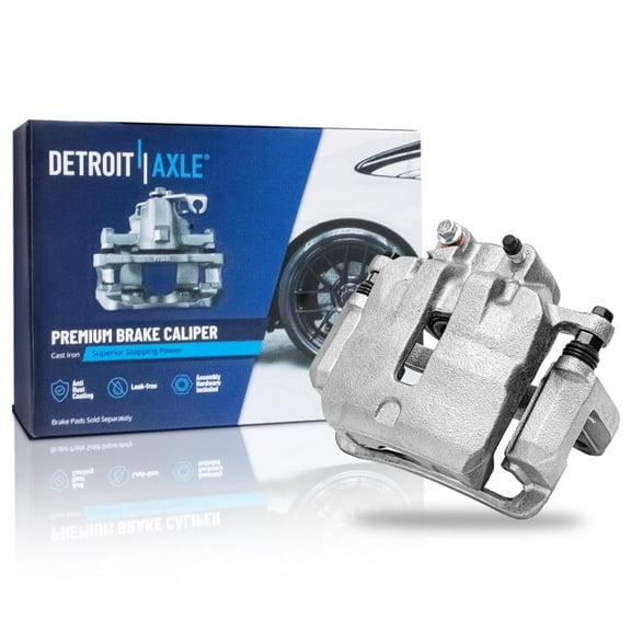Detroit Axle - Front Left Brake Caliper for Chevy Malibu Impala Equinox GMC Terrain Buick LaCrosse Regal Allure Cascada ELR Disc Brake Caliper with Bracket Replacement Brake Caliper Assembly