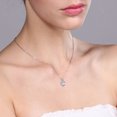 thumbnail image 3 of Gem Stone King 1.50 Ct Oval White Zirconia 925 Sterling Silver Pendant With Chain, 3 of 4