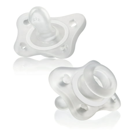 Chicco PhysioForma Mini Orthodontic Pacifier Clear 0-2m 2pk New