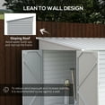 thumbnail image 6 of Outsunny 4.6' x 9' Metal Outdoor Storage Shed, Garden Utility Tool House with Double Lockable Doors for Backyard, Patio, Lawn, Garage, White, 6 of 10