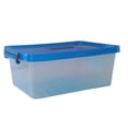thumbnail image 2 of 8Cajas de Plastico 18 litros Tapa Azul Peyo Transparente Multiusos, 2 of 4