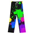 thumbnail image 3 of Neon Paint Splatters (1)-2 Pajama Pants Comfortable Elastic Waist Pajamas Fashion Sleepwear Bottoms Plus Size Homewear, 3 of 6