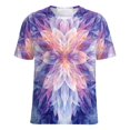 thumbnail image 5 of Kaleidoscope Mandala Colorful Floral Boho Women's T-Shirt Short Sleeve T Shirts Tops Tee Ladies Loose T, 5 of 6