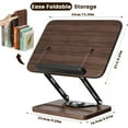 thumbnail image 6 of Book Stand for Reading, Adjustable Book Holder with 360° Rotating Base and Elastic Page Clips, Foldable Book Holder Stand, 6 of 7